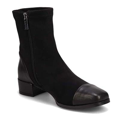 HIROKO KOSHINO 撥水加工ショートブーツ　HKL8005 BLACK-SILKY 23.0