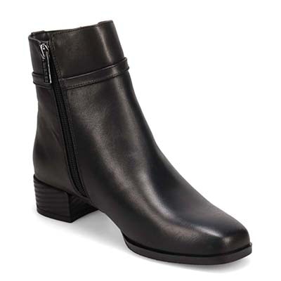 HIROKO KOSHINO 上質な羊革と足首の金具で高級感UP　ショートブーツ　HKL8006 BLACK 23.0