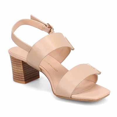 HIROKO KOSHINO 安定の太めヒール バックストラップ 5.5cmヒールサンダル　HKL8009 BEIGE 23