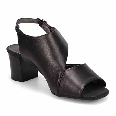 HIROKO KOSHINO  安定感と美脚を叶える 甲深デザイン 5.5cmヒールサンダル　HKL8010 BLACK 23