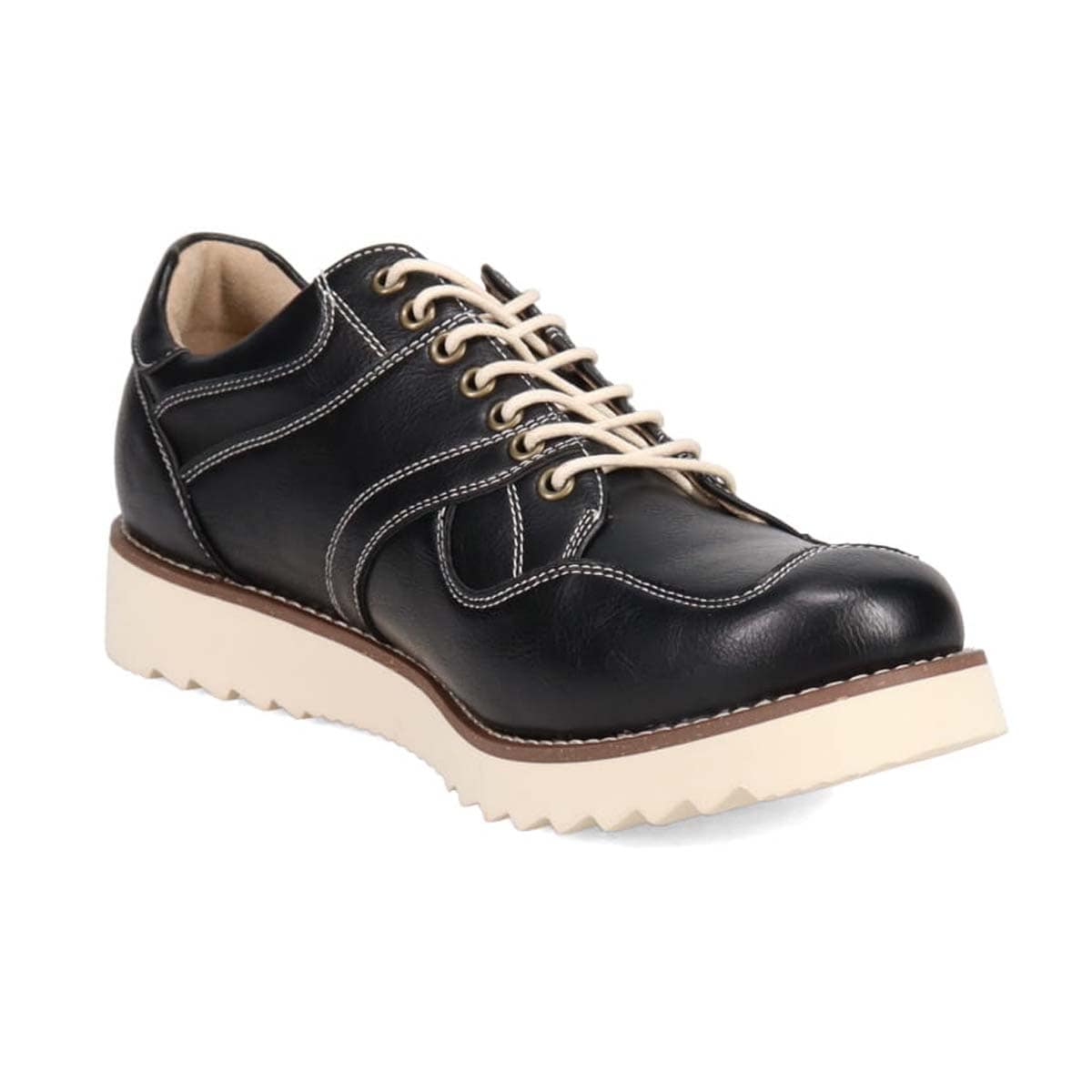 HIROKO KOSHINO HOMME  メンズ こがし系の素材を採用したカジュアルスニーカー　HR5903 BLACK 25.0