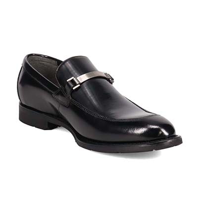 HIROKO KOSHINO HOMME  メンズ エレガント ビット金具付きユーチップスリッポンドレスシューズ　HR8004 BLACK 25.0