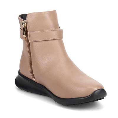 【撥水加工】HIROKO KOSHINO FEMME　防滑仕様デザインショートブーツ　HRL2011 OAK 23.0