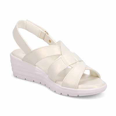 HIROKO KOSHINO FEMME クロスベルトウェッジサンダル HRL2028 IVORY 23.0