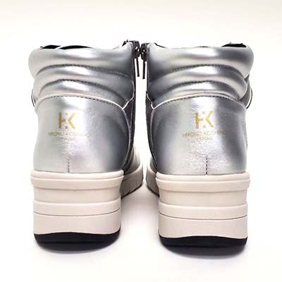【撥水加工】HIROKO KOSHINO FEMME　ヒールタイプ・ハイカットドレススニーカー　HRL3004 BROWN 23.0