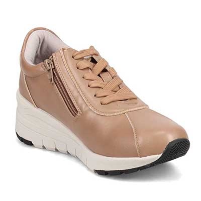 【撥水加工】HIROKO KOSHINO　ヒールタイプ・ハイカットスニーカー　HRL3005 D-BEIGE 23.0