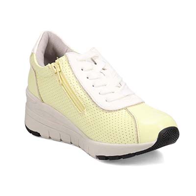 HIROKO KOSHINO　ヒールタイプ・ハイカットスニーカー　HRL3005 YELLOW 23.0