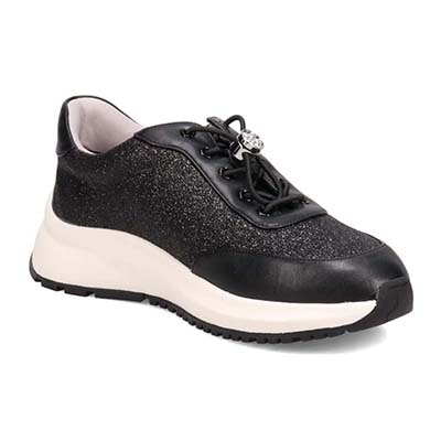 HIROKO KOSHINO FEMME グリッターとラインストーンで華やかなスニーカー　HRL5003 L-PINK 23.0