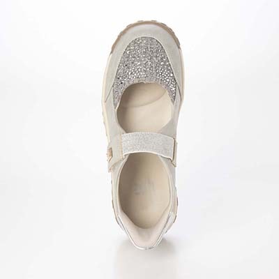 HIROKO KOSHINO FEMME きらめくラインストーンのメリージェーン HRL7002 GRAY 23.0