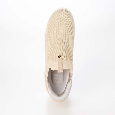 HIROKO KOSHINO FEMMEシンプルニットのスリッポンスニーカー HRL9000 BEIGE 23.0