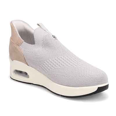 HIROKO KOSHINO FEMMEシンプルニットのスリッポンスニーカー HRL9000 L-GRAY 23