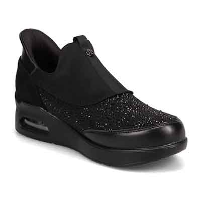 【撥水加工】HIROKO KOSHINO FEMME 大人のクイックフィットスニーカー HRL9001 BLACK 23