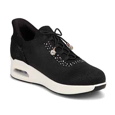 HIROKO KOSHINO FEMME ラメニットの大人可愛いスニーカー HRL9002 BLACK 23.0