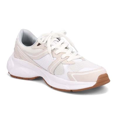 ランバンオンブルー LANVIN en Bleu 「リカバリーインソール」搭載で指圧効果により血行を115％促進。レースアップカジュアルスニーカー　LB5231XR WHITE 25.0