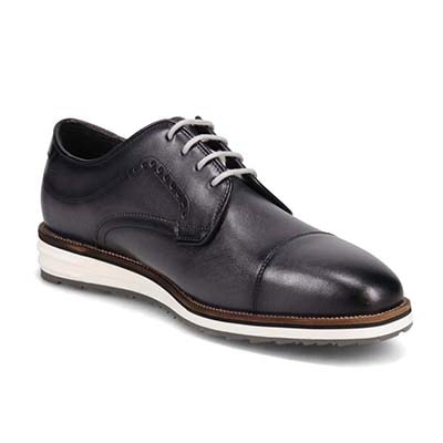 ランバンコレクション LANVIN COLLECTION 「リカバリーインソール」搭載で指圧効果により血行を115％促進。アンティーク仕上げカジュアルドレスダービーシューズ　LV1017XR GRAY 25.0