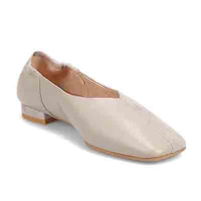 マドラス東京ファクトリー製ハンドメイド　ストレスフリーな履き心地　Ｖカットセンターシームバレエシューズ　MAL0031 L-GRAY-PR 23.0