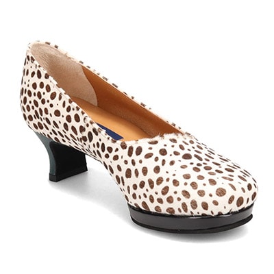 マドラス madras  つま先ゆったりオブリークトゥにストームソールを合わせた新鮮なデザイン  異素材コンビパンプス  MAL4071S BROWN-PR 23.0