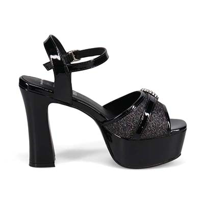 TGC×madras　「特別な日は、足元から可愛く！」そんな願いを叶える TGC in あいち・なごや 2026 出演モデル着用シューズ　厚底グリッターサンダル　MAL7582TGC BLACK M（23.0cm～23.5cm）