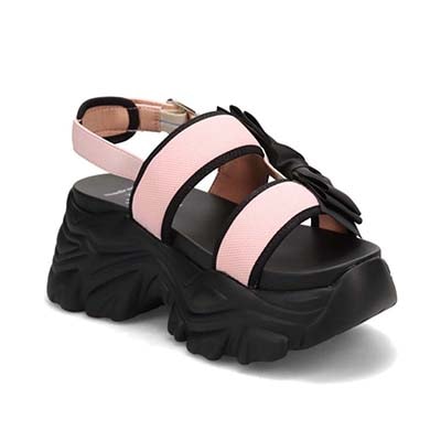 最旬トレンドで目立っちゃおう！マドラス madras TGC in あいち・なごや 2026 出演モデル着用シューズ　カジュアル厚底サンダル　MAL7584TGC BLACK/PINK 37（23.0cm～23.5cm）