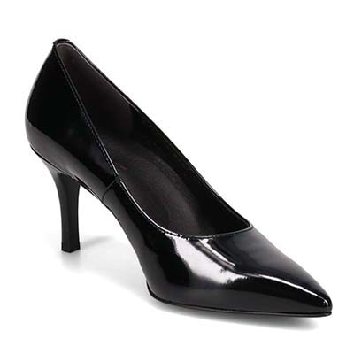 マドラス madras 特許 リカバリーメタインソール搭載 7.0cm  ポインテッドトゥパンプス MAL9105MT BLACK-ENAMEL 23.0