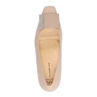 マドラス madras 特許 リカバリーメタインソール搭載 5.5ｃｍ ラグジュアリーなモチーフ付き ソフトなスクエアトゥパンプス MAL9106SMT BEIGE 23.0