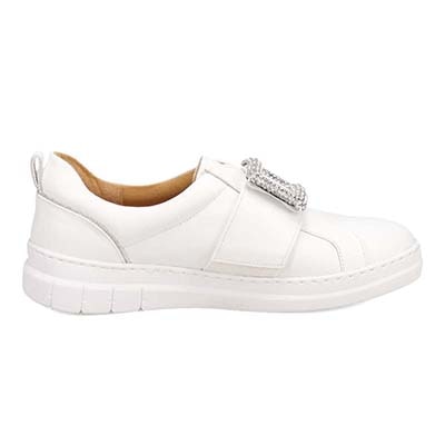 マドラス madras 特許 リカバリーメタインソール搭載 ビジューデザインのレザースニーカー　MAL9117MT WHITE 36（23.0ｃｍ相当）