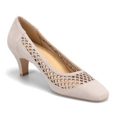 マドラス madras 特許 リカバリーメタインソール搭載 5.5cmヒール のカットワークデザインパンプス　MAL9123MT L-GRAY-S 23.0