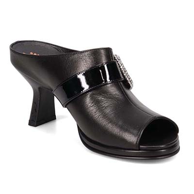 マドラス madras 特許 リカバリーメタインソール搭載  7ｃｍストーム入りビジューミュールサンダル MAL9125SMT BLACK M（23～23.5ｃｍ）