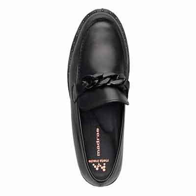 マドラス madras 特許 Recovery meta insole搭載　上質できちんと感のあり足元が華やぐビットローファー　MAL9127MT BLACK/BLACK 23.0