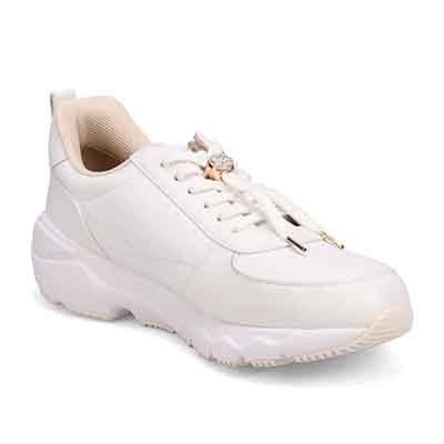 マドラス madras 特許 Recovery meta insole搭載  ゴールドがアクセントのエレガンでスタイリッシュなレザースニーカー　MAL9136AMT WHITE 6（23.0cm～23.5cm相当）