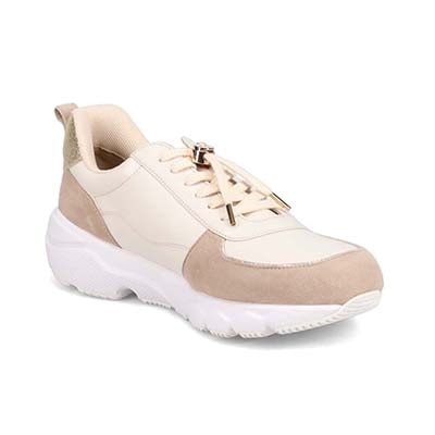 マドラス madras 特許 リカバリーメタインソール搭載  ゴールドがアクセントのエレガンでスタイリッシュなレザースニーカー　MAL9136MT BEIGE/C 5（22.5cm相当）