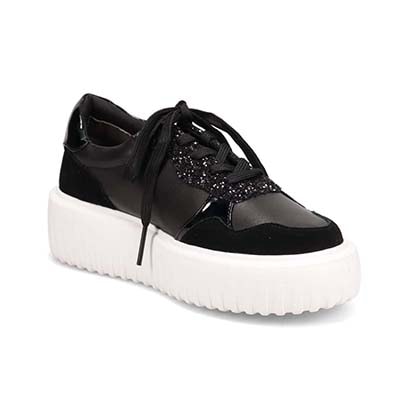 マドラス madras 特許　 リカバリーメタインソール搭載  トレンド感とスタイルアップが叶う厚底スニーカー　MAL9141MT BLACK 23（23.0～23.5cm相当）