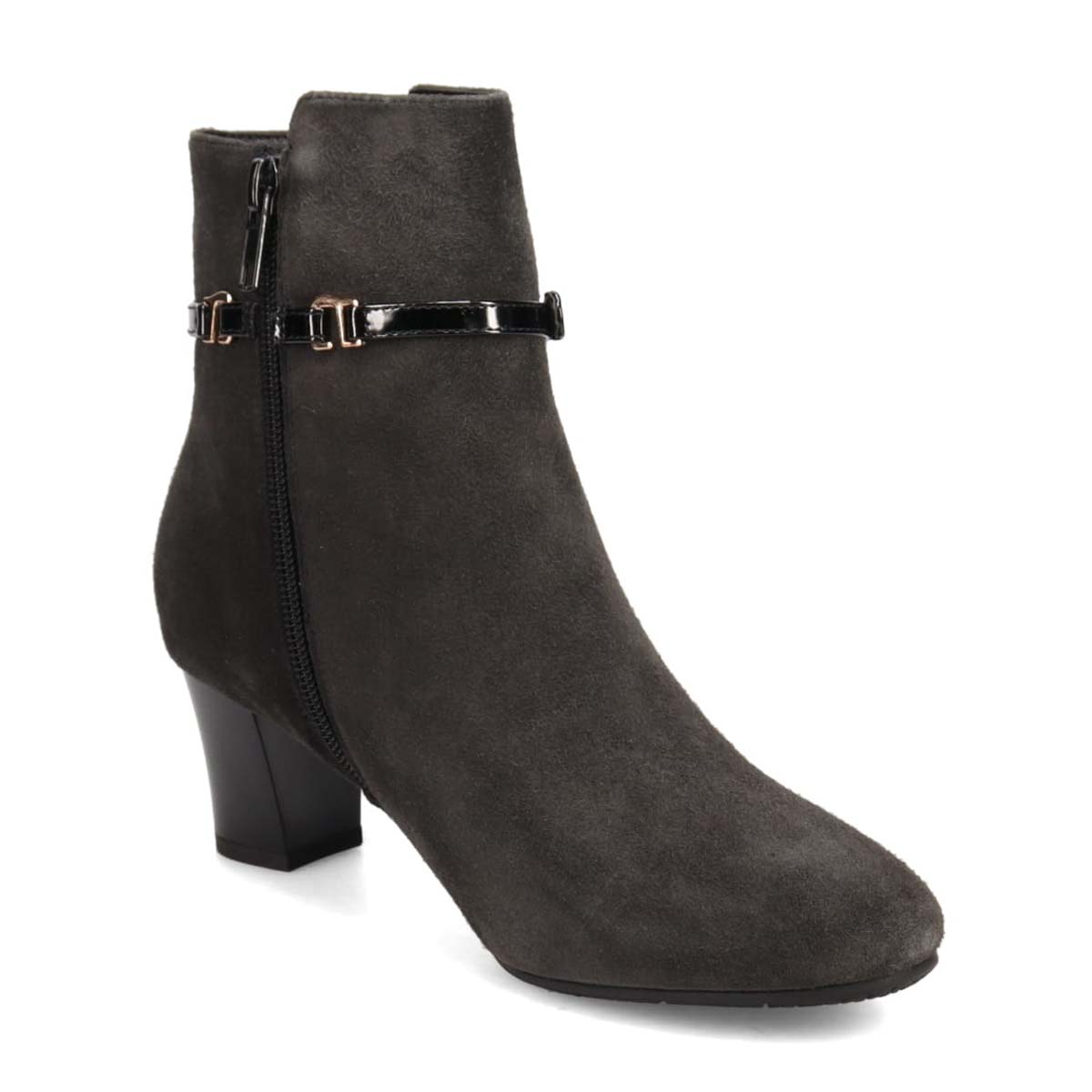 【撥水仕様】【防滑】ミッシー デ ミッシー missy des missy キレイ目シルエット 柔らか素材 ショートブーツ   MMD2304 D-GRAY-SILKY 23.0