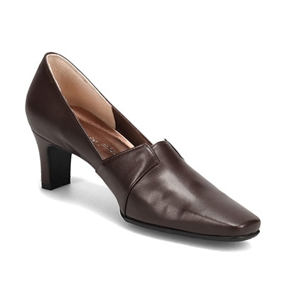 ミッシー デ ミッシー missy des missy サイドのカッティングが綺麗な甲深デザインパンプス MMD4507 D-BROWN 23.0