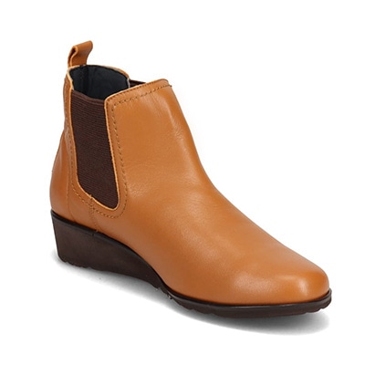 【抗菌加工】ミッシー デ ミッシー missy des missy しっとり＆ソフトなさわり心地が特徴の牛革を使用した ショート丈 サイドゴアブーツ  MMD4631A CAMEL 23.0