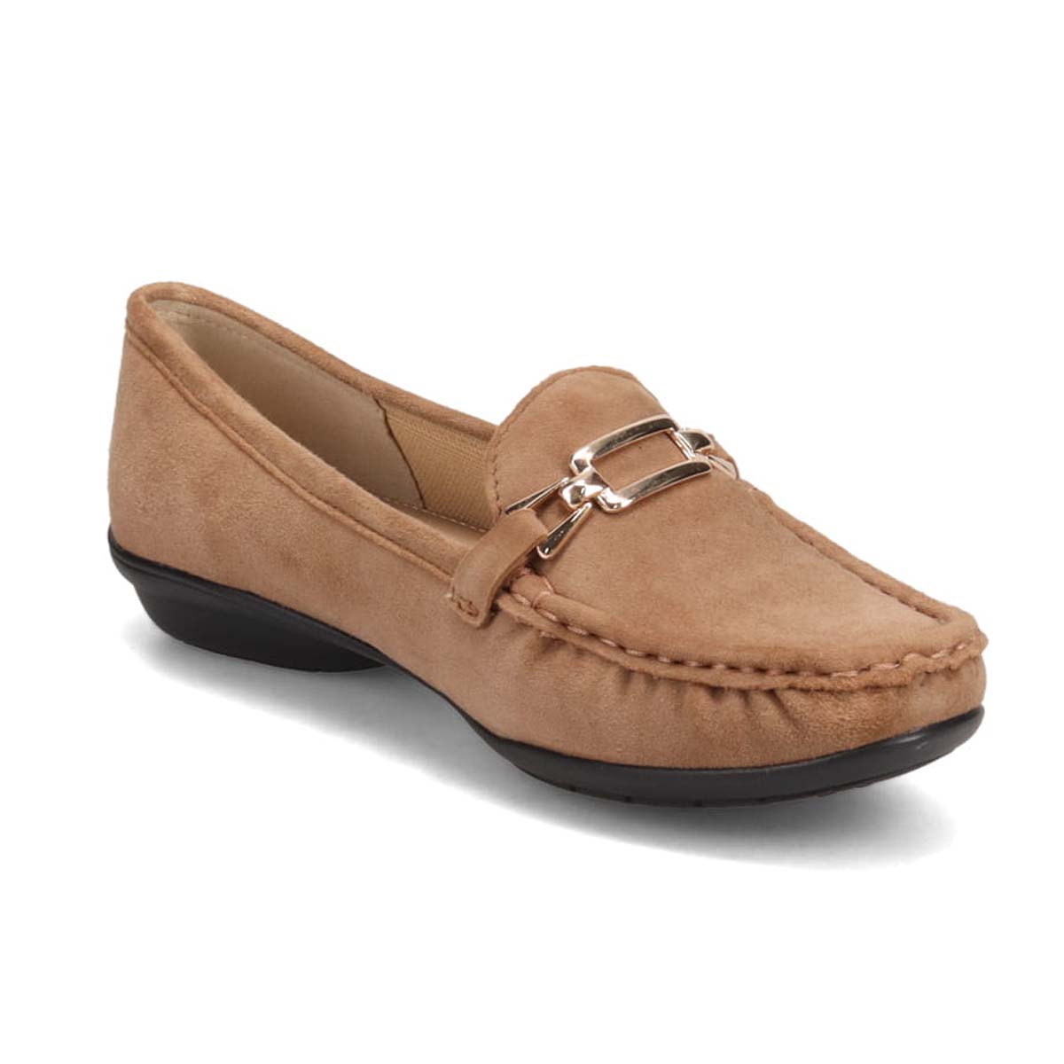 ミッシー デ ミッシー missy des missy 足入れの良いスクエアトゥ・モカデザイン  ローヒール カジュアルシューズ MMD7500 OAK-SILKY 23.0