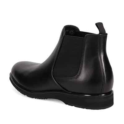 【GORE-TEX×防滑】madras Walk「Recovery Shiatsu Insole」搭載　指圧効果により血行をよくする。ゴアテックス搭載   防滑  幅広4E ラウンド サイドゴアドレスカジュアルブーツ　MW7415HR BLACK 25.0