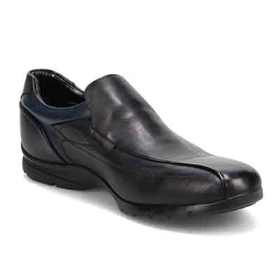 【GORE-TEX】マドラスウォーク madras Walk 「Recovery Shiatsu Insole」搭載で指圧効果により血行をよくする。　全天候快適なゴアテックススリッポン・カジュアルシューズ　MW7702R BLACK/NAVY 25.0