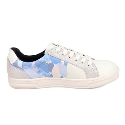 【GORE-TEX】マドラスウォーク madras Walk  マルチプリントレースアップ レザースニーカー  MWL1022B GRAY-PR 23.0