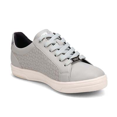 【GORE-TEX】マドラスウォーク madras Walk　幾何学模様レースアップ レザースニーカー  MWL1022C GRAY-M 23
