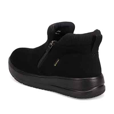 【GORE-TEX】マドラスウォーク madras Walk 「Recovery Shiatsu Insole」搭載　指圧効果により血行をよくする。防滑　外ジッパーリブ付きカジュアルブーツ MWL1046R BLACK-SILKY 23.0