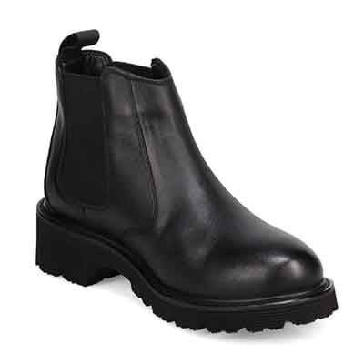 【GORE-TEX】マドラスウォーク madras Walk 「Recovery Shiatsu Insole」搭載　指圧効果により血行をよくする。防滑×防水　4.5cmヒールのタンクソールサイドゴアブーツ MWL1048R BLACK 23.0