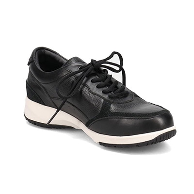 【GORE-TEX】マドラスウォーク madras Walk 「Recovery Shiatsu Insole」搭載で指圧効果により血行をよくする。旅行に最適 ウォーキングレザースニーカー　MWL1204R BLACK 23.0