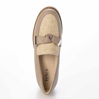 テーン tehen 高みえきれいめローファー　TN1792 BEIGE-TX 23.0