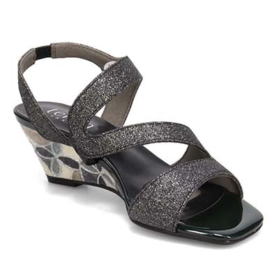 テーン tehen ステンドグラスウエッジヒールサンダル　TN1803 ETHANE-METALLIC 23.0