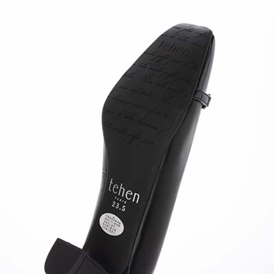 テーン tehen 品格と華やかさを纏う、5.5cm大人のスクエアトゥパンプス　TN1870 BLACK 23.0