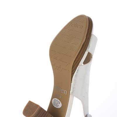 テーン tehen ストーム付きで安定感抜群7.5cmヒールサンダル　TN1810 BLACK 23.0