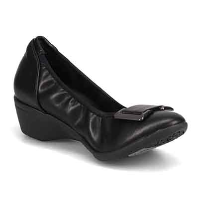 【撥水仕様】テーン tehen 5cmヒールのバックルパンプス TN4030 BLACK M(23.0cm相当)