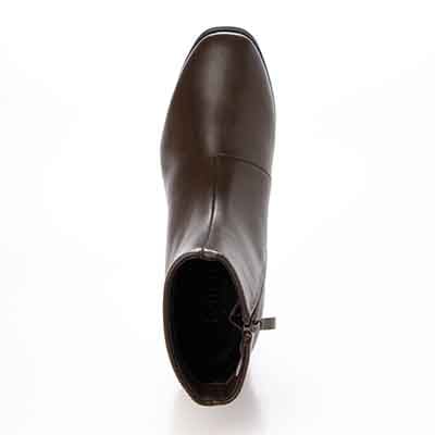 【4cm4時間防水設計】テーン tehen 現代的シルエットの5.0cmヒールショートブーツ TN4031 D-BROWN 23.0