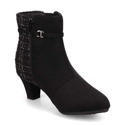 【撥水加工】テーン tehen  取り外し可能なベルト付きで2wayのデザインが楽しめる 金具付きショートブーツ　TN5012 BLACK/C 23.0